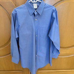 Brooks Brothers Shirt Adult Medium Blue Button Up Men's